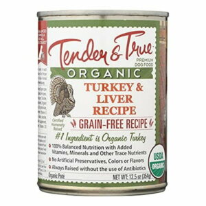 Tender & True Pet Nutrition 854012 12.5 oz Organic Turkey & Liver Recipe Grain-Free Canned Dog Food - Pack of 1212