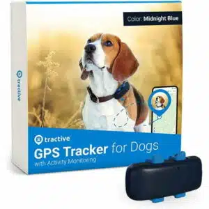 Tractive Dog GPS Tracker with Activity Monitoring Fits any Collar (Dark Blue)