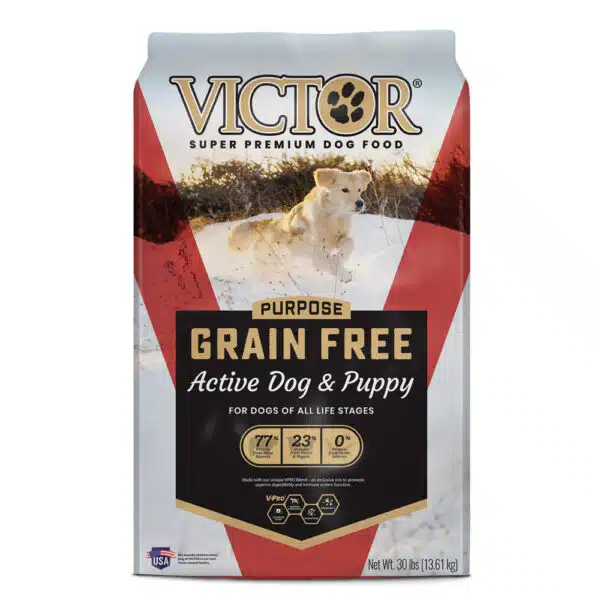 Victor Purpose Grain Free Active Dog & Puppy Dry Dog food - 15 lb Bag