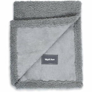 WEST PAW Big Sky Dog Blanket and Throw - Pet Blankets for Furniture Couches Chairs - Silky Soft Fleece Dog Blankets Machine Washable Faux Suede Material - Boulder Grey Color - Small