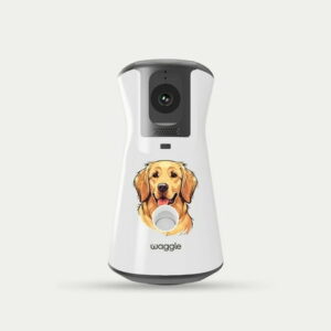 WaggleCam 360° 1080p Wi-Fi pet camera with live streaming two-way audio treat tossing & night vision. See talk treat your dog at the tap of a finger on your phone