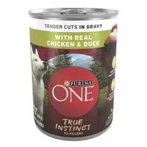 Wet Dog Food High Protein Tender Cuts in Gravy Real Chicken & Duck Cans 12 Pack