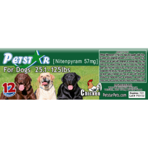 50ct Petstar Nitenpyram 57mg for Dogs 25.1 - 125Lbs