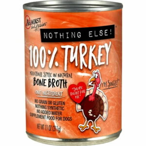Against the Grain Nothing Else One Ingredient Turkey Canned Dog Food 11 Ounces.