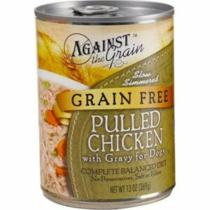 Against the Grain Pulled Chicken in Gravy Canned Dog Food 13oz case of 12