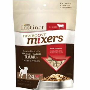 Instinct Freeze Dried Raw Boost Mixers Grain Free All Natural Beef Recipe Dog Food Topper by Nature s Variety 14 oz. Bag