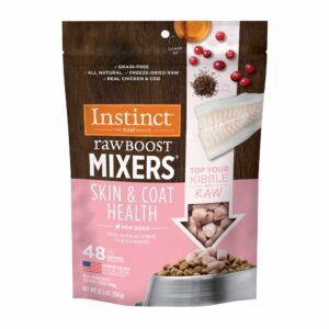 Instinct Freeze Dried Raw Boost Mixers Grain Free Skin & Coat Health Recipe All Natural Dog Food Topper, 12.5 oz.