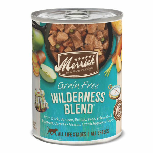 Merrick Grain Free Wilderness Blend Dog Food | 12.7 oz-12pk