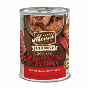 Merrick Merrick Chunky Grain Free Big Texas Steak Tips Dinner Wet Dog Food | 12.7 oz - 12 pk