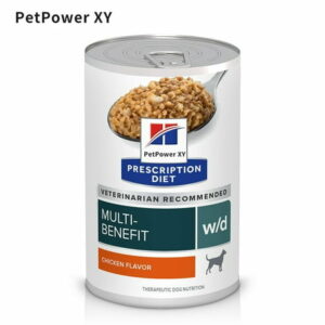 PetPower XY Prescription Diet w/d Multi-Benefit Digestive/Weight/Glucose/Urinary Management with Chicken Wet Dog Food Veterinary Diet 13 oz. Cans 12-Pack