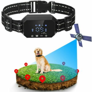 Radius 98-3280FT Wireless GPS Dog Fence iMounTEK Rechargeable Waterproof Electric Dog Collar Black