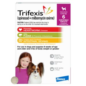 Trifexis Chewable Tablets for Dogs 5 to 10 lbs, 6 Month Supply, .75 IN