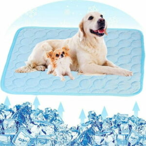 Viflosae Summer Cooling Dog Bed Summer Cool Mat Sleeping Pad Water Absorption Top Bottom Materials Safe Easy Carry Keep Cool For Pet Kids And Adults. Up to 50% Off(22x26 in Light blue)