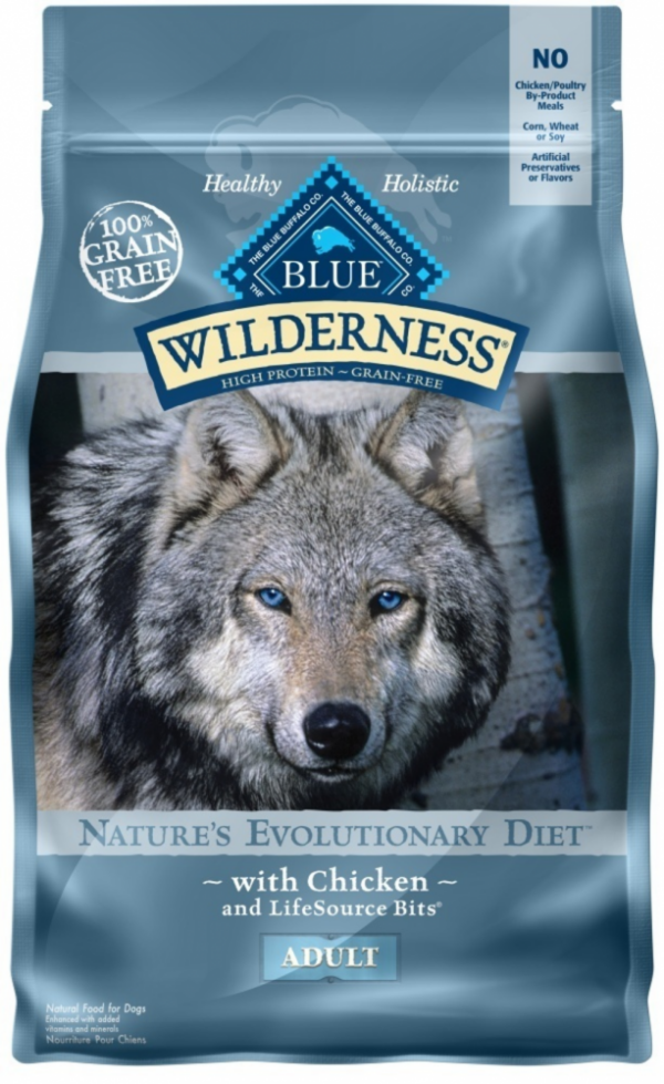 Blue Buffalo Wilderness Grain Free High Protein Chicken Recipe Adult Dry Dog Food - 4.5 lb Bag