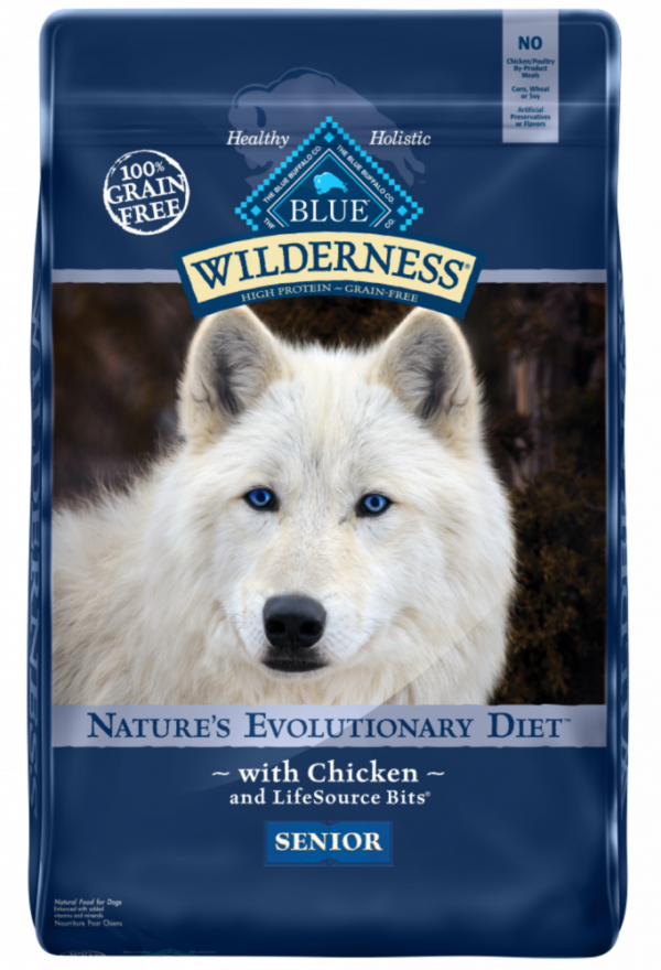 Blue Buffalo Wilderness Senior Grain-Free Chicken Recipe Dry Dog Food - 24 lb Bag