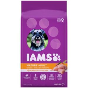 IAMS Mature Adult for Senior Dogs with Real Chicken Dry Dog Food 7 lb. Bag