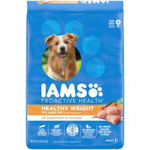 IAMS Proactive Health Adult Healthy Weight Control Dry Dog Food with Real Chicken 15 lb. Bag