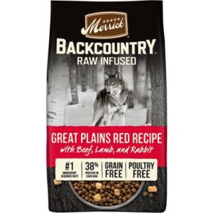 Merrick Backcountry Raw Infused Grain Free Great Plains Red Recipe Dry Dog Food 20-lb