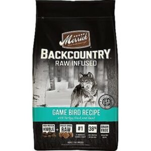 Merrick Backcountry Raw Infused Grain Free Wild Game Bird Recipe Dry Dog Food 20-lb