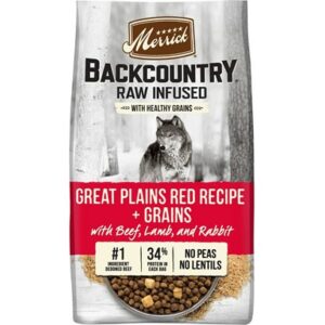 Merrick Backcountry Raw Infused with Healthy Grains Great Plains Red Recipe Dry Dog Food 4-lb