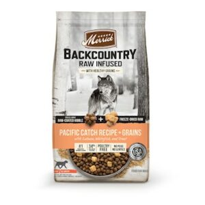 Merrick Backcountry Raw Infused with Healthy Grains Pacific Catch Recipe Dry Dog Food 4-lb