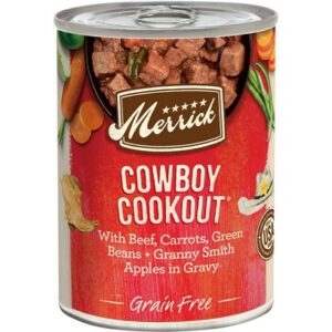 Merrick Grain Free Cowboy Cookout Canned Dog Food 12.7-oz, case of 12