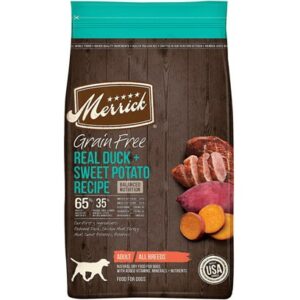 Merrick Grain Free Real Duck and Sweet Potato Dry Dog Food 4-lb