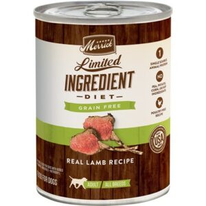 Merrick Limited Ingredient Diet Real Lamb Recipe Canned Dog Food 12.7-oz, case of 12