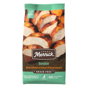 Merrick Senior Dry Dog Food Real Chicken & Sweet Potato Grain Free Dog Food Recipe - 10 lb Bag