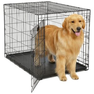 Midwest Contour Folding Dog Crate, 42.51" L X 28.46" W X 30.62" H, X-Large, Black