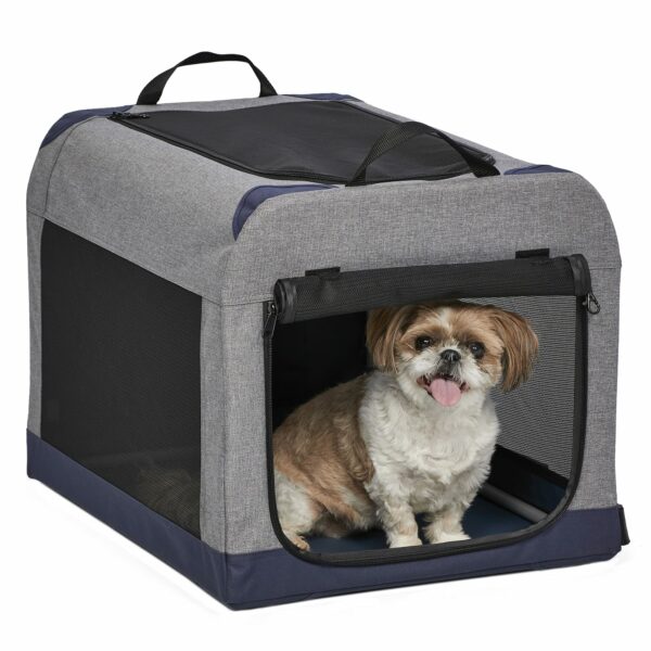 Midwest Gray Canine Camper Soft Tent Dog Crate, 24.61" L X 18.31" W X 17.33" H, Small, Gray