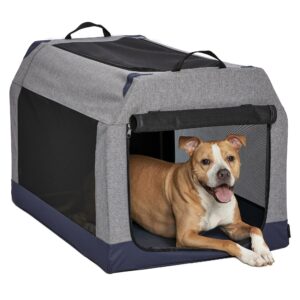 Midwest Gray Canine Camper Soft Tent Dog Crate, 36.23" L X 24.61" W X 23.12" H, Large, Gray