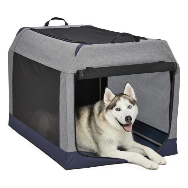 Midwest Gray Canine Camper Soft Tent Dog Crate, 41.89" L X 28.35" W X 27.33" H, X-Large, Gray