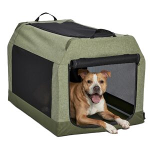Midwest Green Canine Camper Soft Tent Dog Crate, 36.23" L X 24.61" W X 23.12" H, Large, Green