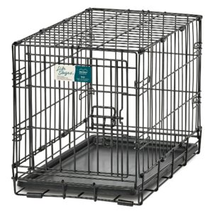 Midwest Lifestages Fold & Carry Crate for Dogs, 23.25" L X 13.25" W X 16" H, Small, Black