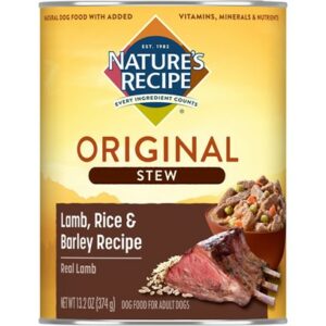 Nature's Recipe Dog Food Easy to Digest Lamb, Rice & Barley Recipe Cuts in Gravy 13.2 oz. - case of 12