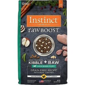 Nature's Variety Instinct Raw Boost Grain Free Large Breed Puppy Chicken Meal Formula Dry Dog Food 20-lb