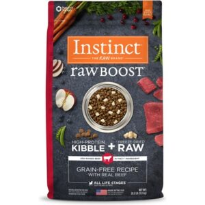 Nature's Variety Instinct Raw Boost Grain Free Recipe with Real Beef Natural Dry Dog Food 20-lb