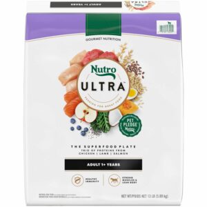 Nutro Nutro Ultra Adult Dry Dog Food - The Superfood Plate With A Trio Of Proteins From Chicken, Lamb & Salmon | 15 lb