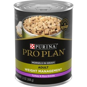 Purina Pro Plan Focus Adult Weight Management Turkey and Rice Entree Canned Dog Food 13-oz, case of 12