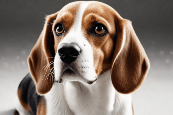 beagle looking Sad in picture