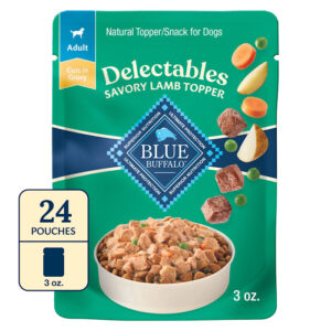 Blue Buffalo Delectables Natural Lamb Dinner Wet Dog Food Topper, 3 oz., Case of 24