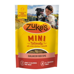 (8 pack) Zuke s Mini Naturals Soft Dog Training Treats Real Salmon Recipe Tender Chews 6 oz Pouch
